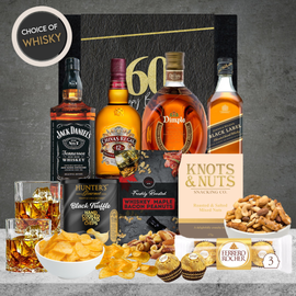 Happy 60th Birthday Whiskey & Nibbles Hamper