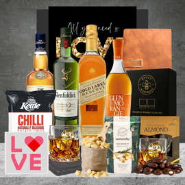 Men's Deluxe Premium Whiskey Valentines Hamper