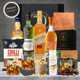 Happy 70th Birthday Luxury Whiskey Hamper