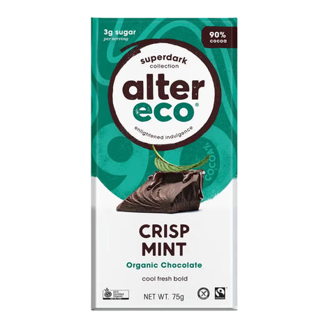 Alter Eco Organic Chocolate Superdark Crisp Mint