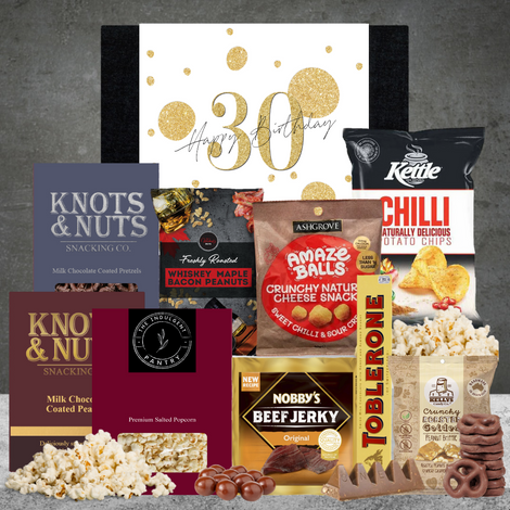 Happy 30th Birthday Best Snack Hamper For Him