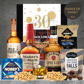 Happy 30th Birthday Bourbon Hamper For Him