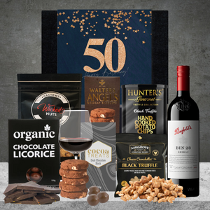 Happy 50th Birthday Penfolds Wine Hamper For Him