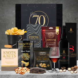 Happy 70th Birthday Best Port Hamper For Him
