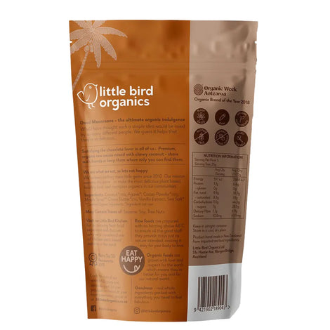 Little Bird Organics Good Macaroons Chocolate + Coconut 125g - back of pack