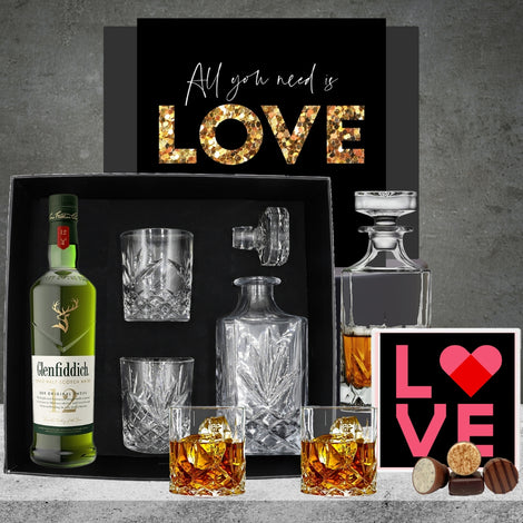 Men Love Glenfiddich Decanter Valentines Hamper Featured Image