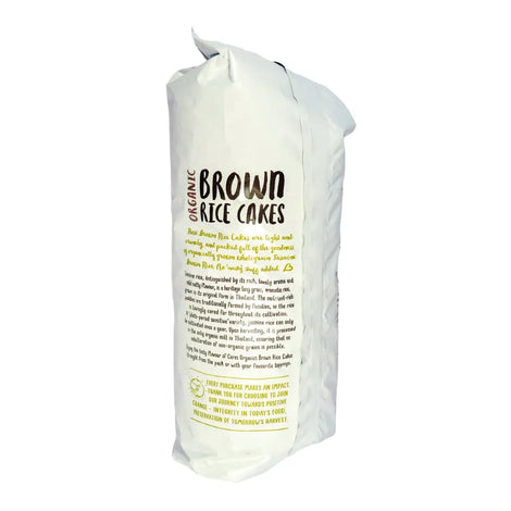 Organic Brown Rice Cakes, No Added Salt 110g - back of pack