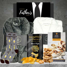 Plush Bathrobe & Snacks Hamper For Dad featured image