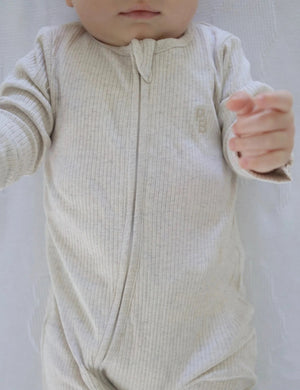 Pure Baby Basics Wheat Rib Short Sleeve Bodysuit