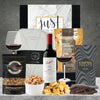 Red Wine & Pamper Hamper For Him White Robe