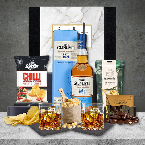 Whiskey Hamper Glenlivet Founders Reserve Single Malt Scotch Whisky