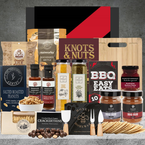 The Aussie AFL BBQ Hamper, a gourmet gift idea for him