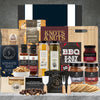 Australian football BBQ gift hamper with gourmet nibbles