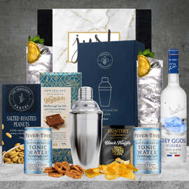 Cocktail Shaker & Grey Goose Hamper for Him from Hampers Galore featuring Grey Goose vodka