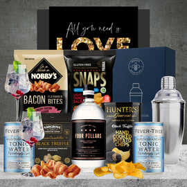 Love Four Pillars Gin & Shaker Hamper for Him from Hampers Galore
