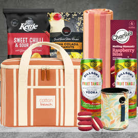 New Year Vodka Beach Day Picnic Hamper from Hampers Galore, a festive New Year gift