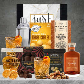 Old Fashioned Cocktail Hamper from Hampers Galore featuring cocktail essentials and chocolates