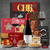 Penfolds Max's Pinot Noir Christmas hamper with festive chocolates, cinnamon almonds, sweet chilli chips, pepper crackerthins and dark chocolate almonds