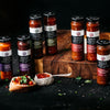 Random Harvest Mini Me BBQ Set Roasted Capsicum Mustard 60g Tomato Basil Mango Chutney 60g Garlic Sundried Tomato Mustard 60g