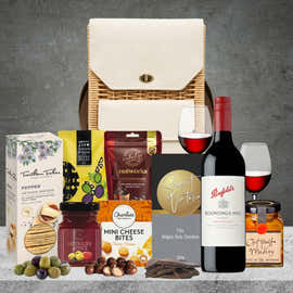 Red Wine & Nibbles Hamper Basket