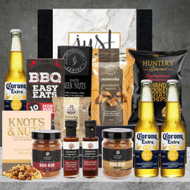 The Aussie BBQ & Beer Hamper featuring refreshing beer and BBQ-inspired treats