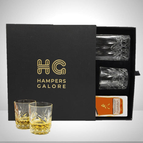 Johnnie Walker Gold and 2 glasses