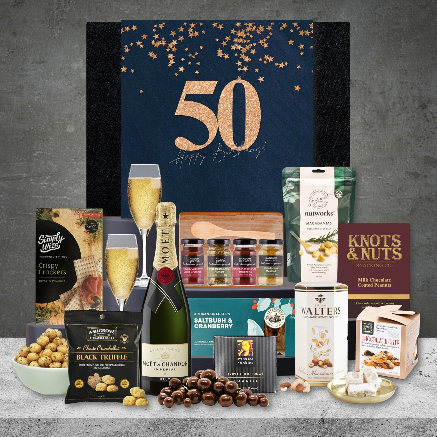 Happy 50th Birthday Gourmet Champagne Hamper