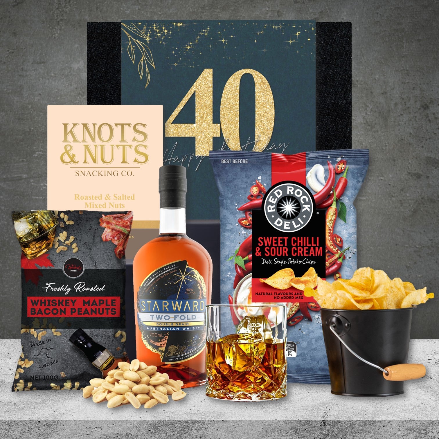 Happy 40th Whisky & Snack Birthday
