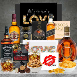 Whisky & Snack Valentines Hamper