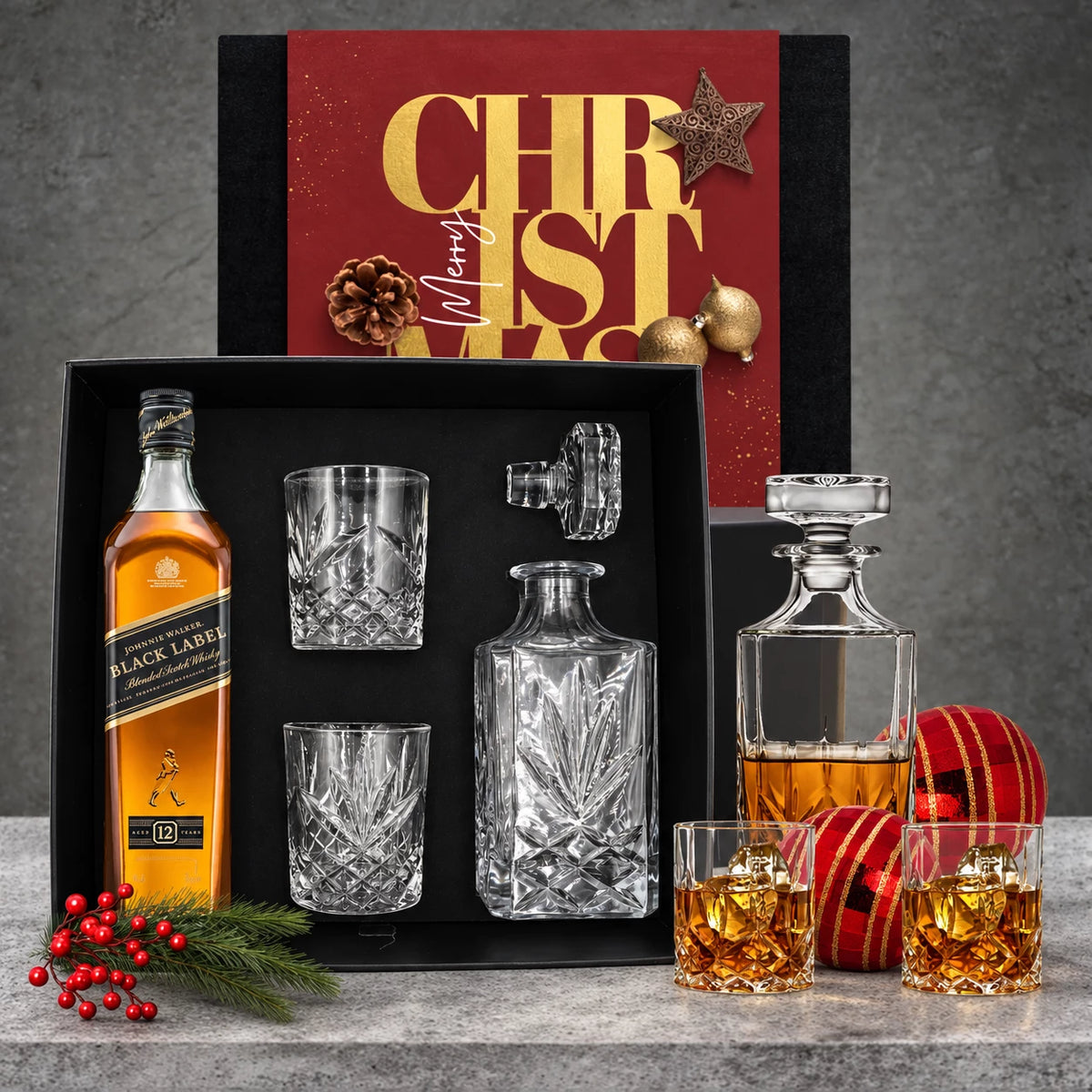 Johnnie Walker Black Christmas Decanter Hamper
