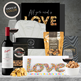 Valentines Red Wine & Pamper Hamper For Him