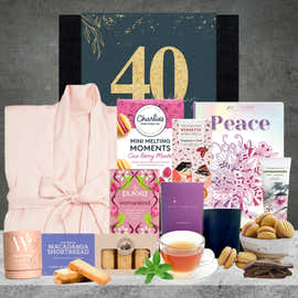 Happy 40th Silky Robe & Soak Pamper Hamper