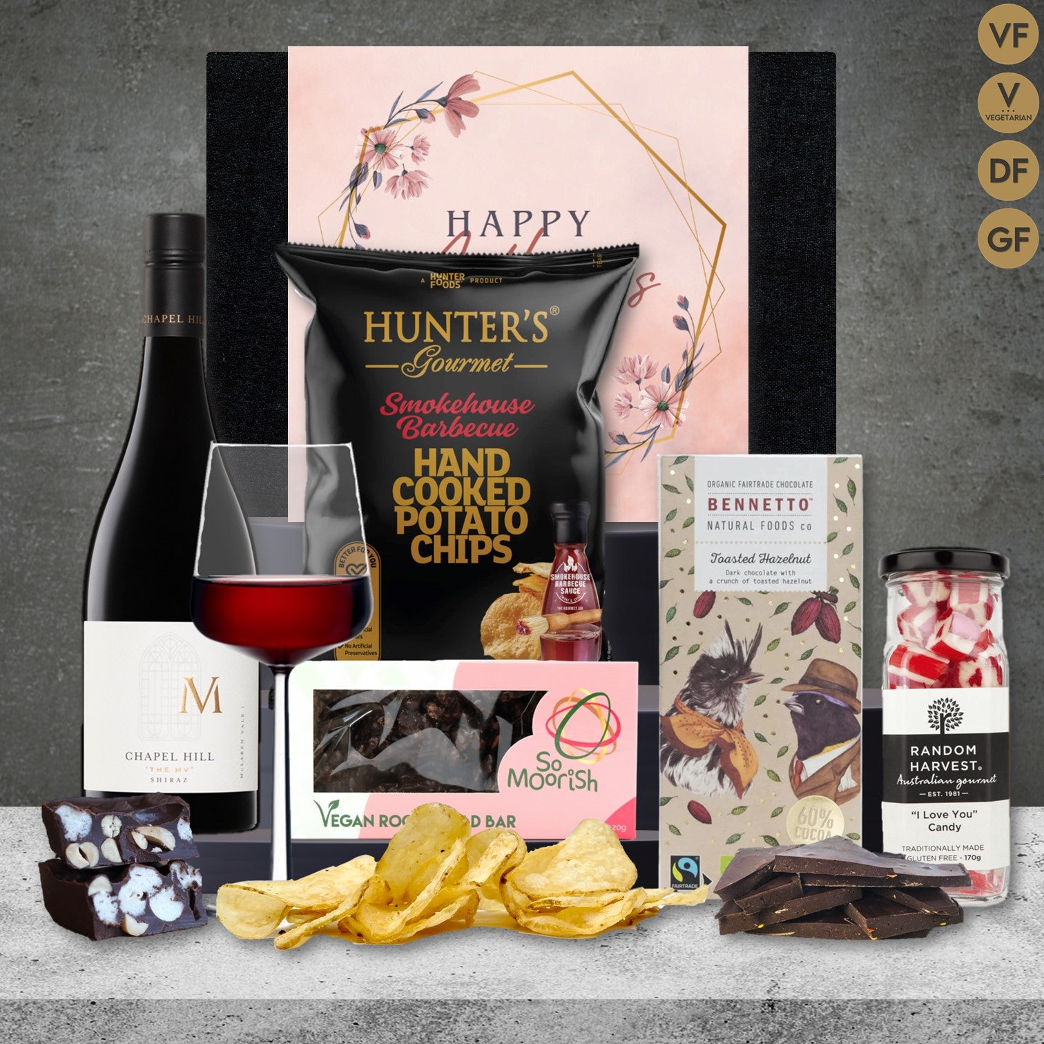 Mum's Shiraz & Vegan Snacks Hamper