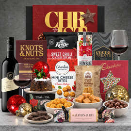 Christmas Pudding & Wine Hamper