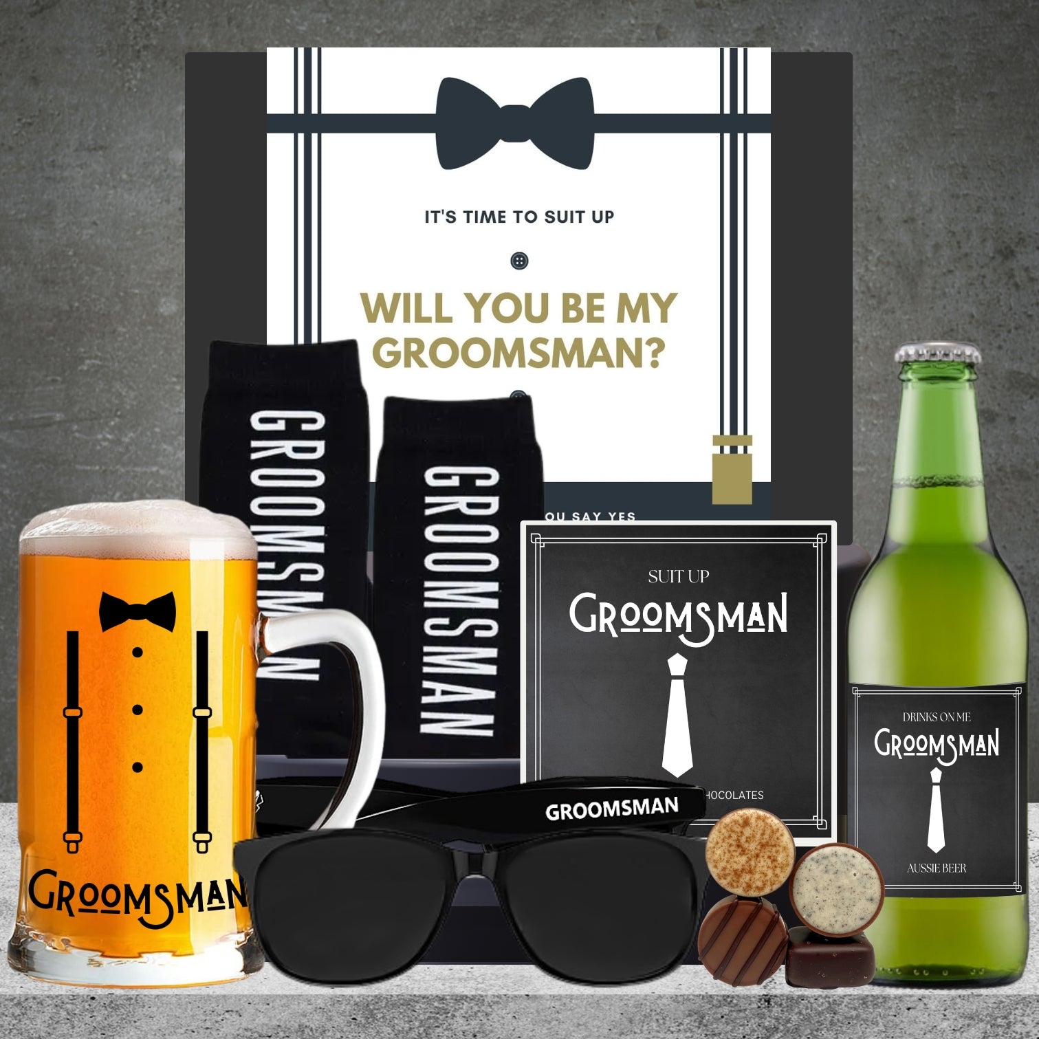 Groomsman Beer & Socks Hamper