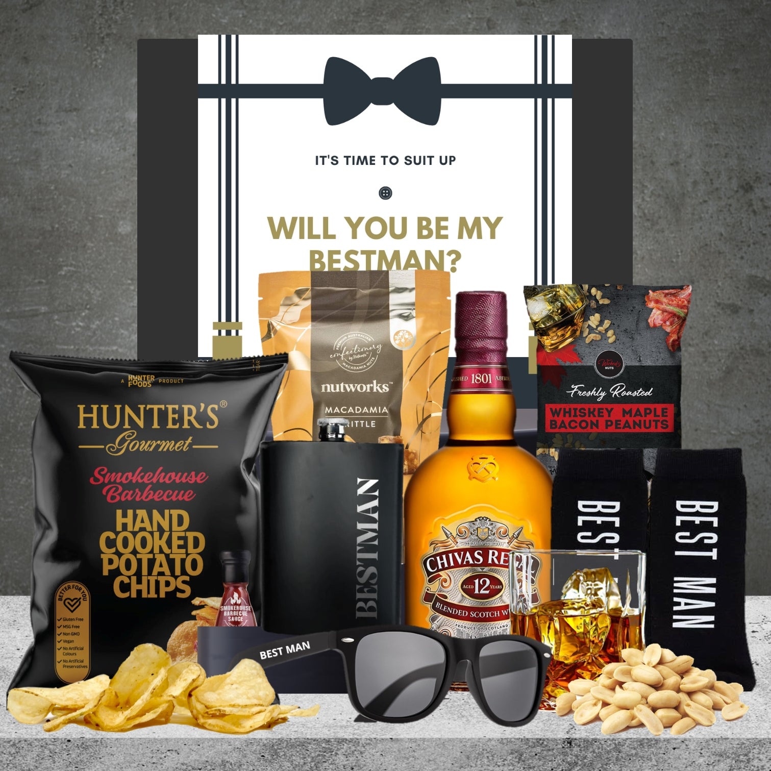 Suit Up Best Man Hamper
