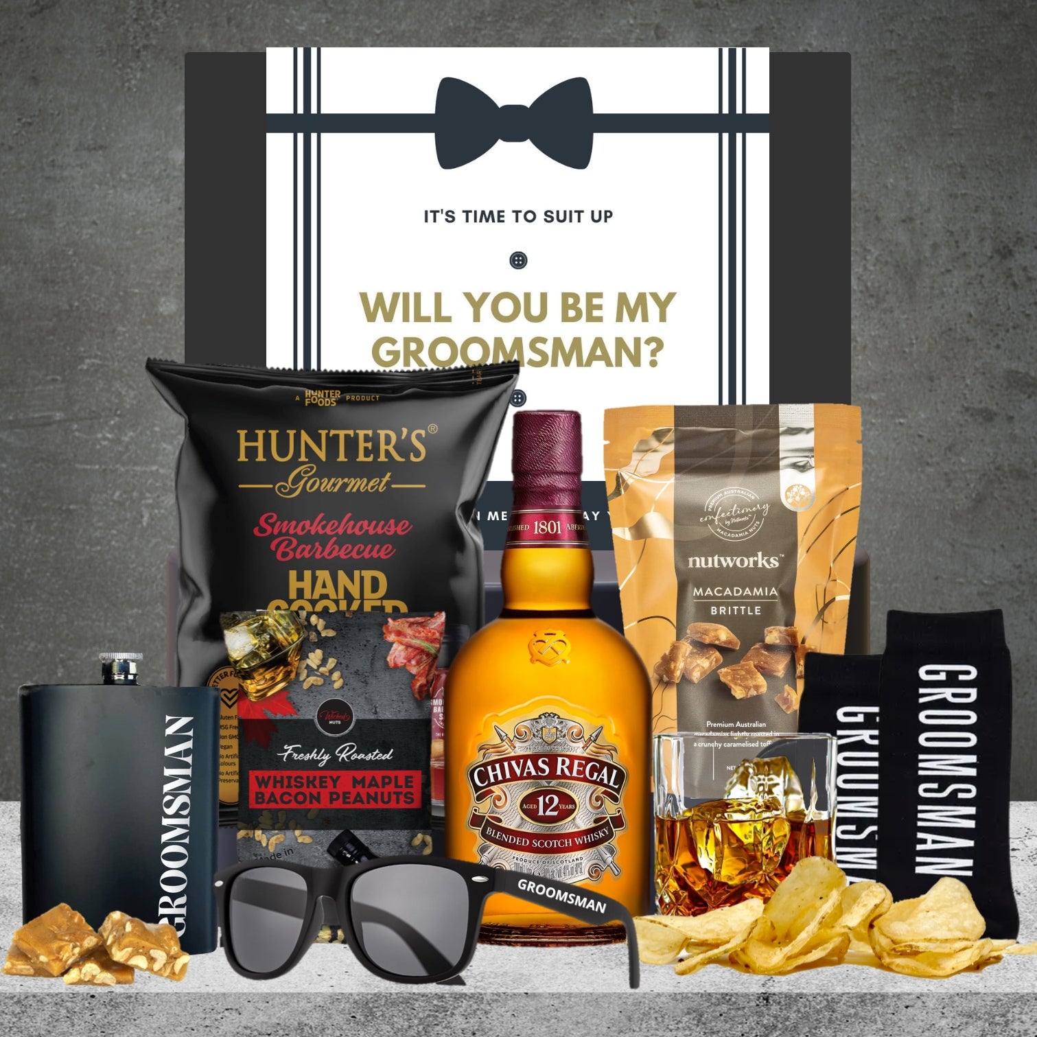 Suit Up Groomsman Hamper