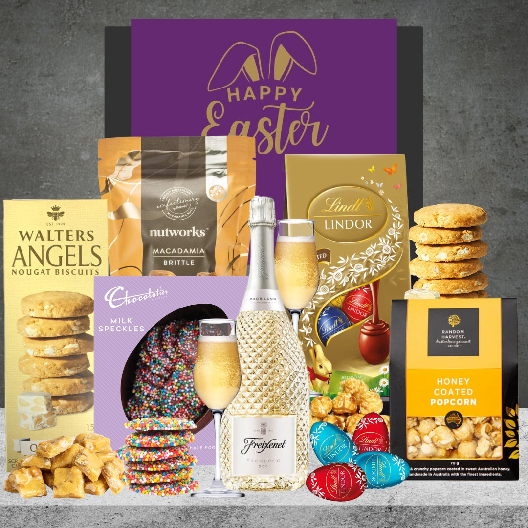 Honey Coated Popcorn with Bunny Sparkle Easter Hamper Featured Image