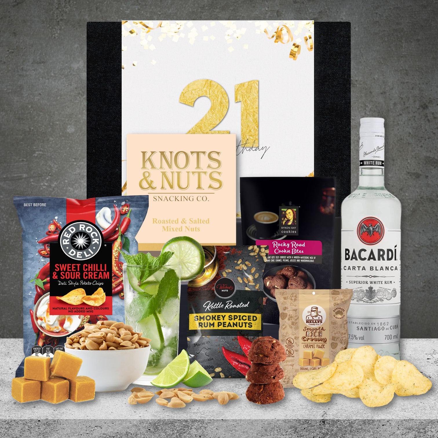 Happy 21st Bacardi Rum & Treats