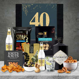 Happy 40th Hendricks Savoury Snack Gift