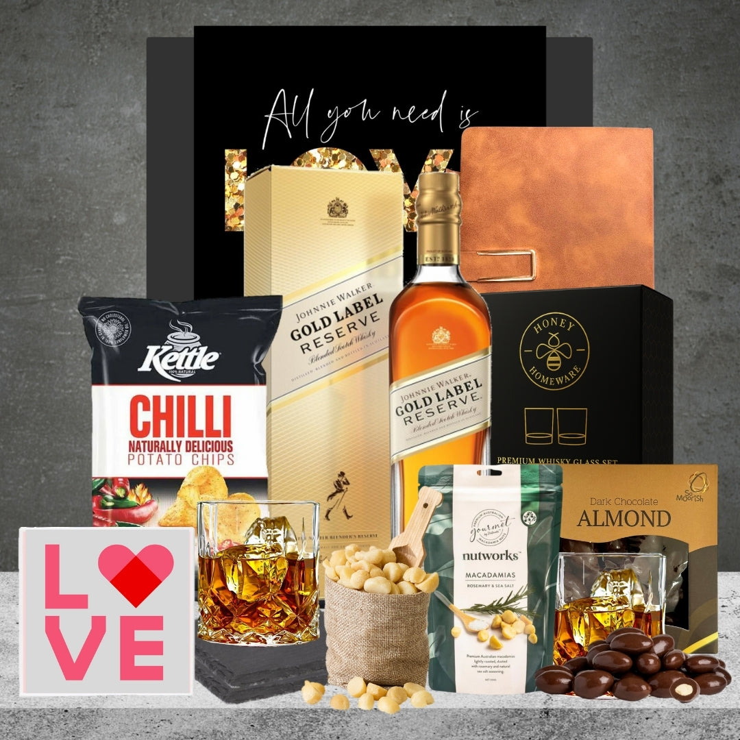 Men's Deluxe Premium Whiskey Valentines Hamper