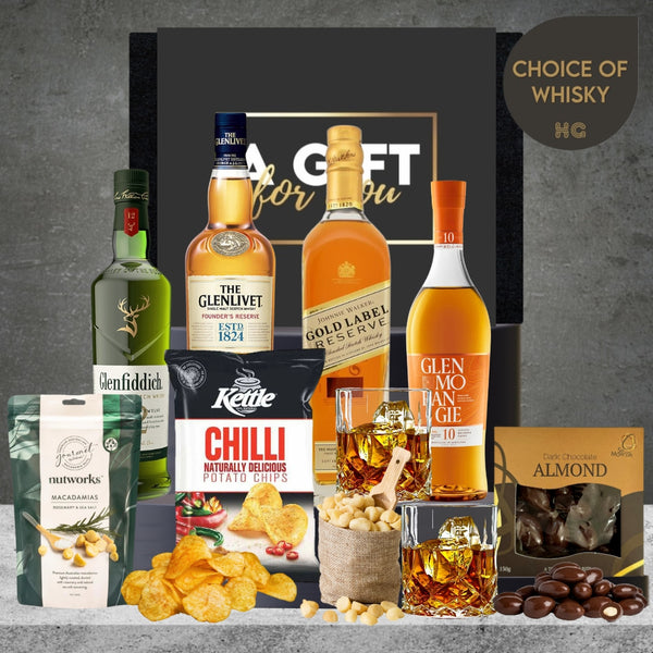 Men's Deluxe Premium Whiskey Hamper