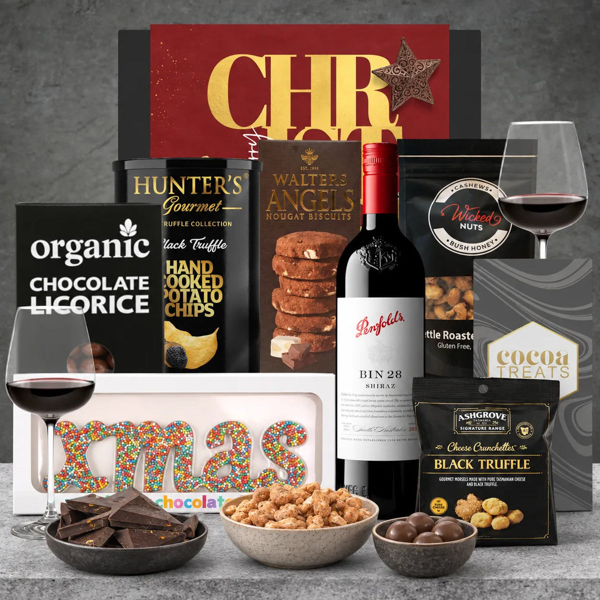 Gourmet Christmas Hamper With Penfolds