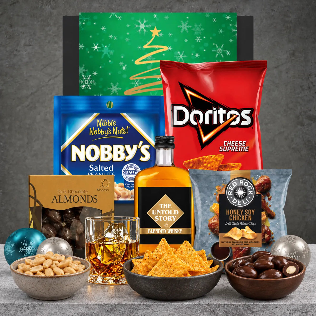 Festive Whisky & Snack Treat Box