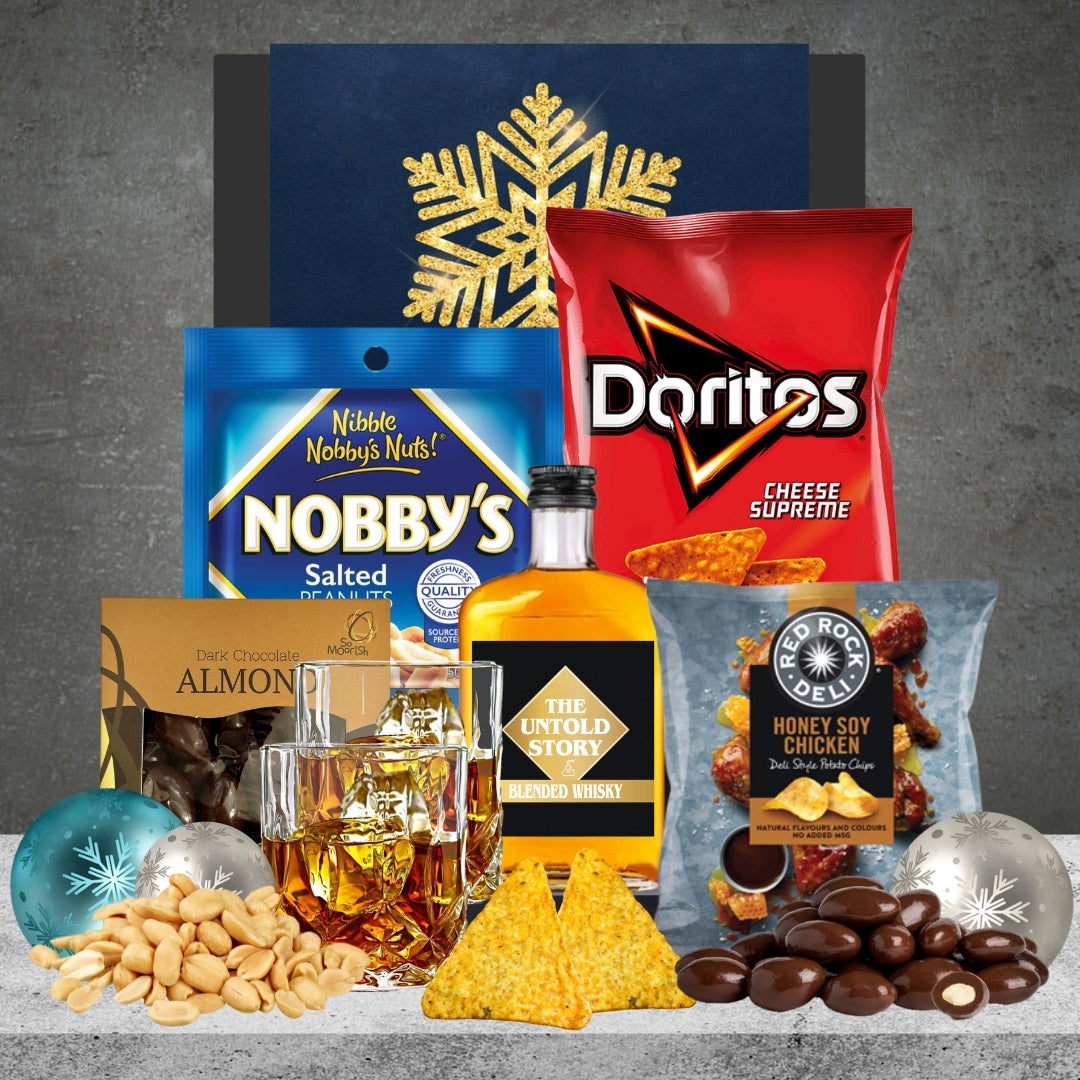 Festive Whisky & Snack Treat Box