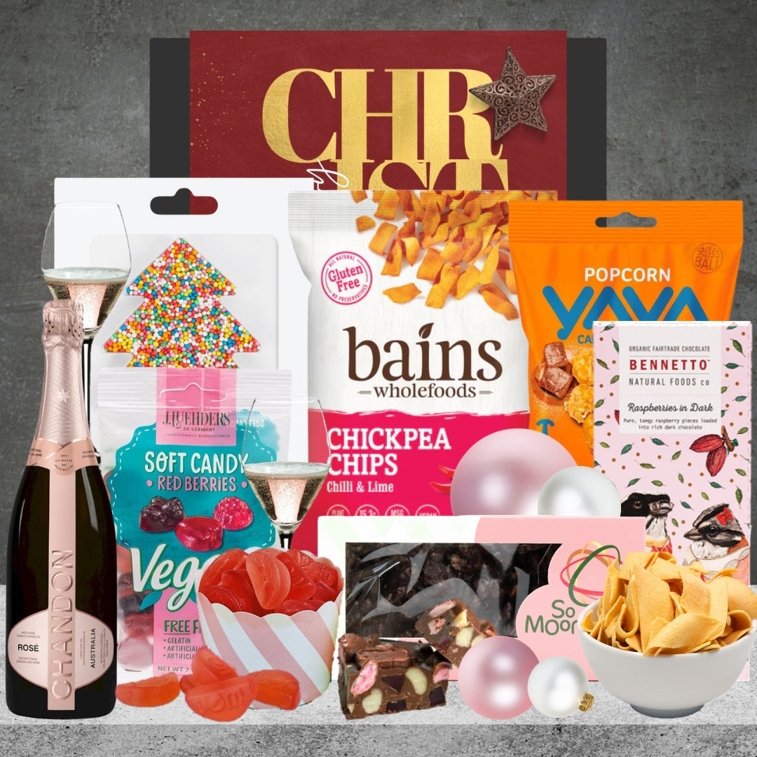 Christmas Chandon Rose Vegan Hamper for Her