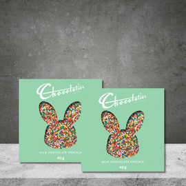 2 Chocolatier Speckled Bunny Gift Pack 40g