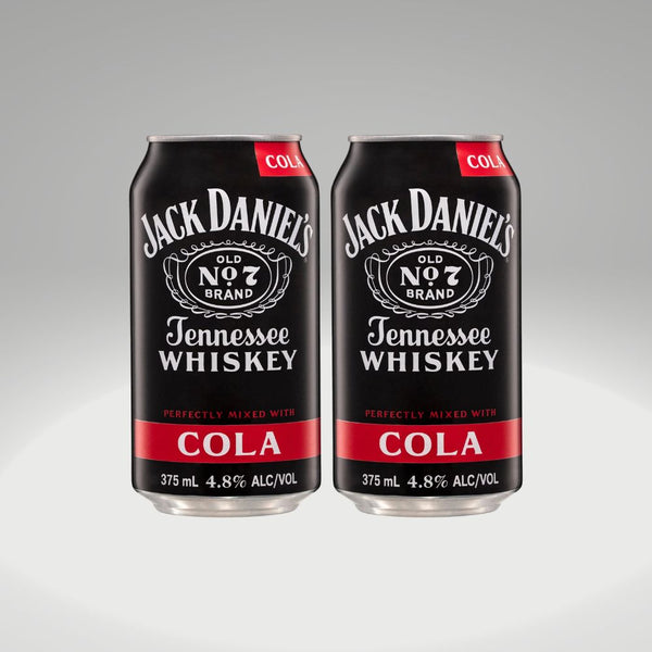 2 Jack Daniels Tennessee whiskey & cola 375ml