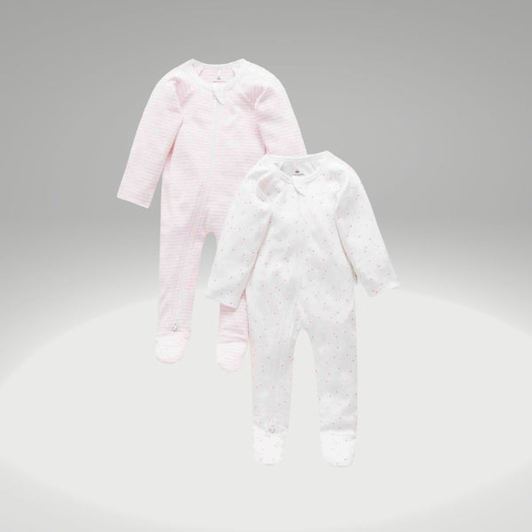 2 Pure Baby Organic Growsuits - Sizes 000 or 00