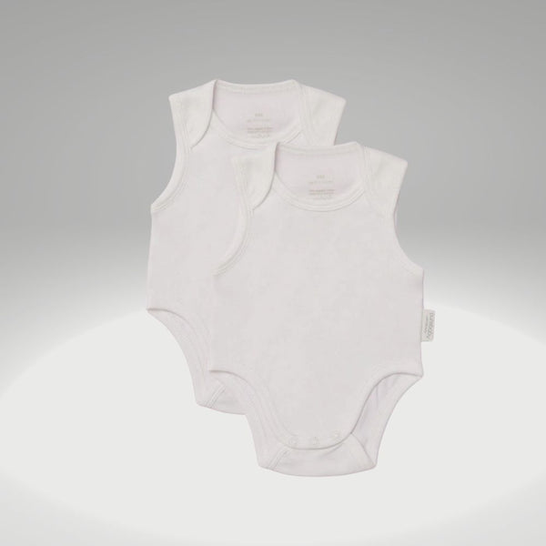 2 Pure Baby Singlet Romper Bodysuits - Size 000
